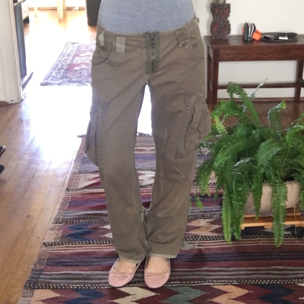 Da-Nang Army Green Cargo Strap Pants